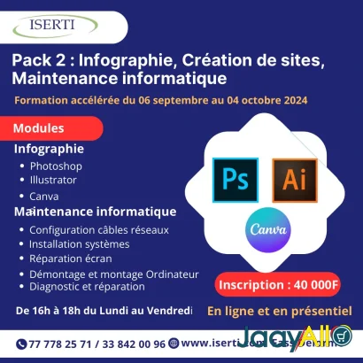 Vente de Formations à Dakar dès 40000 FCFA - Emploi & service